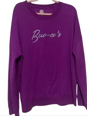 Buc-ees Size Large Purple Sweatshirt